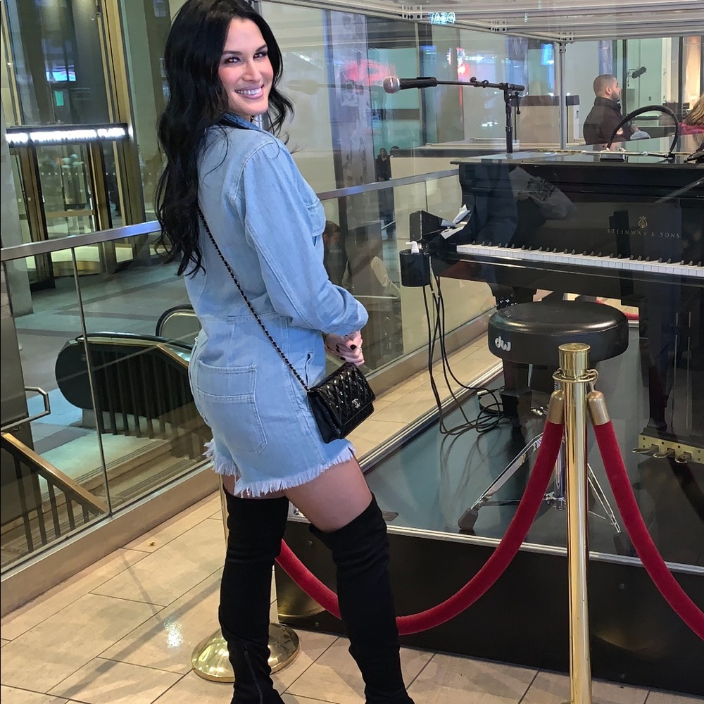 Free people denim romper